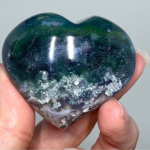 Genuine 451.00 Cts Tree Agate Healing Heart - Picture 3 of 17
